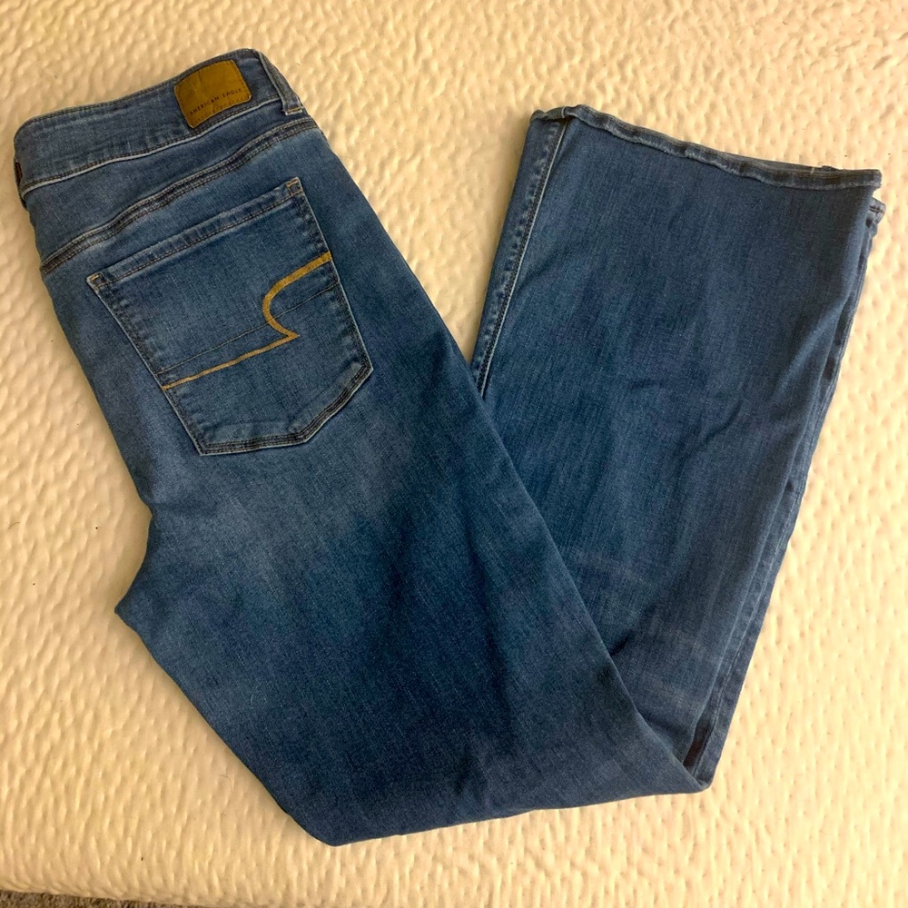 American Eagle Artist Flare ripped knees